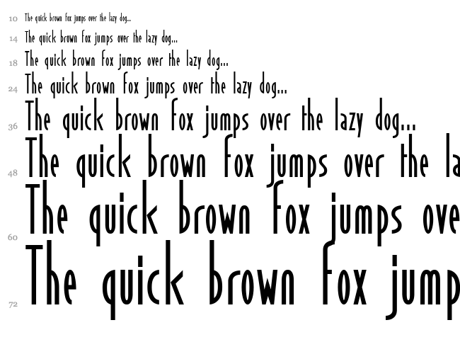 November Sky font waterfall